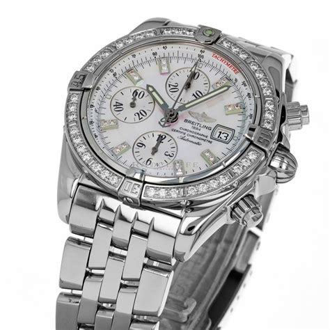 breitling chronomat evolution a13356 mother of pearl|Breitling watches a13356 price.